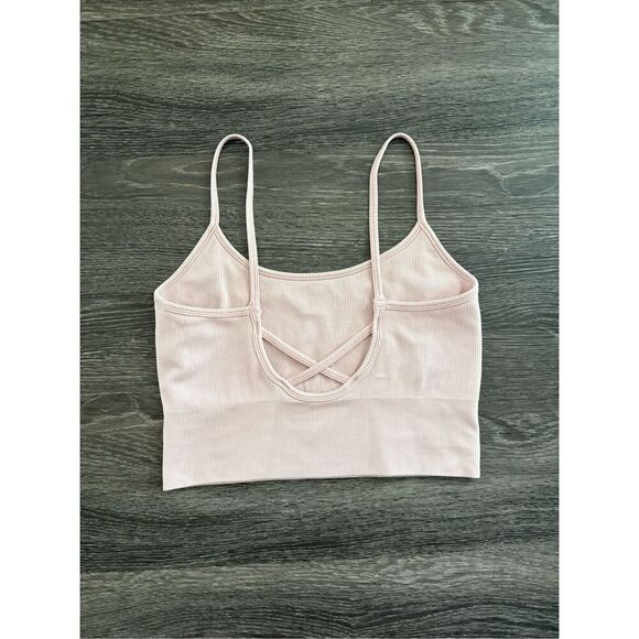Athleta Aurora Blush Pink Seamless Cami Size Small - Picture 2 of 8